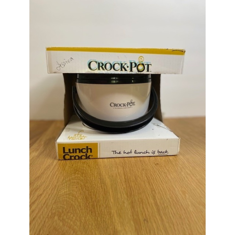 Crock-Pot Lunch Crock Food Warmer White Black New Portable SCCPLC200-G-NP
